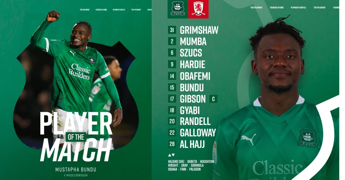 Mustapha Bundu Wins Player of the Match Against Middlesbrough