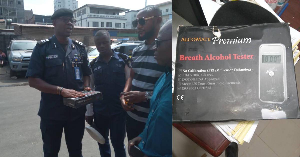 Traffic Management Director Receives Breath Alcohol Testers from Kingtom Police Hospital