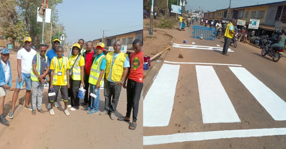 Drive Safe Alliance and Road Safety Committee Repaints Zebra Crossings in Bo City