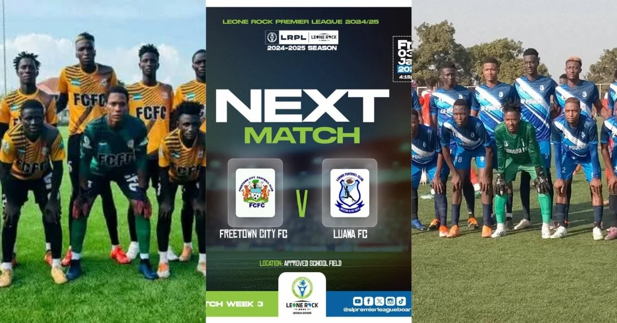 Freetown City FC to Host Luawa FC in Thrilling Premier League Clash