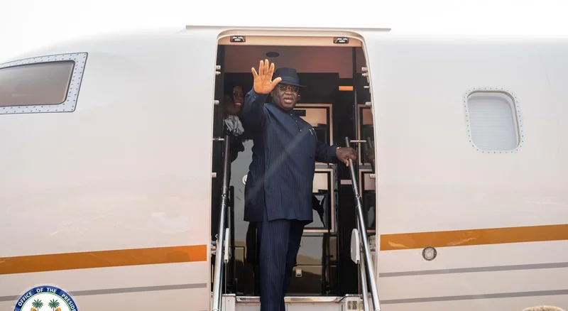 President Bio Arrives in Accra For Mahama’s Second Inauguration as Ghana’s President on Tuesday