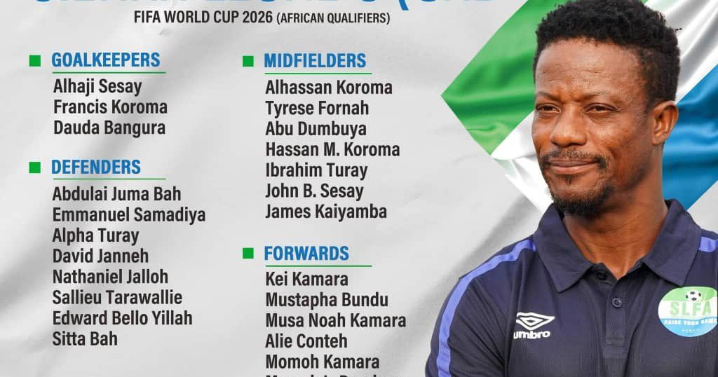 Mohamed Kallon Announces First Leone Stars Squad as Head Coach