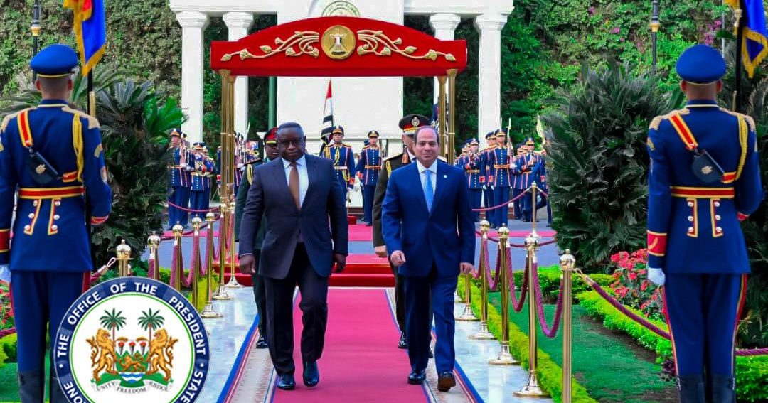 President Bio Meets Egyptian President, Commits to Focus on Development and Regional Stability