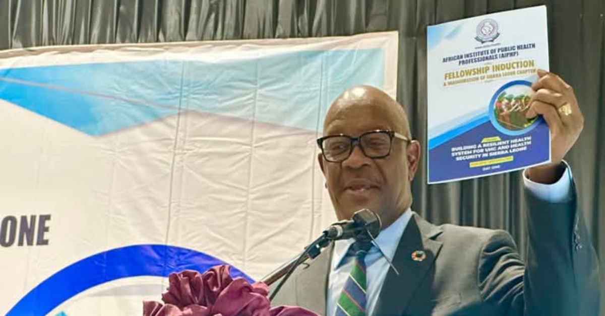 Health Minister Dr. Austin Demby Launches Sierra Leone Chapter of African Institute of Public Health Professionals