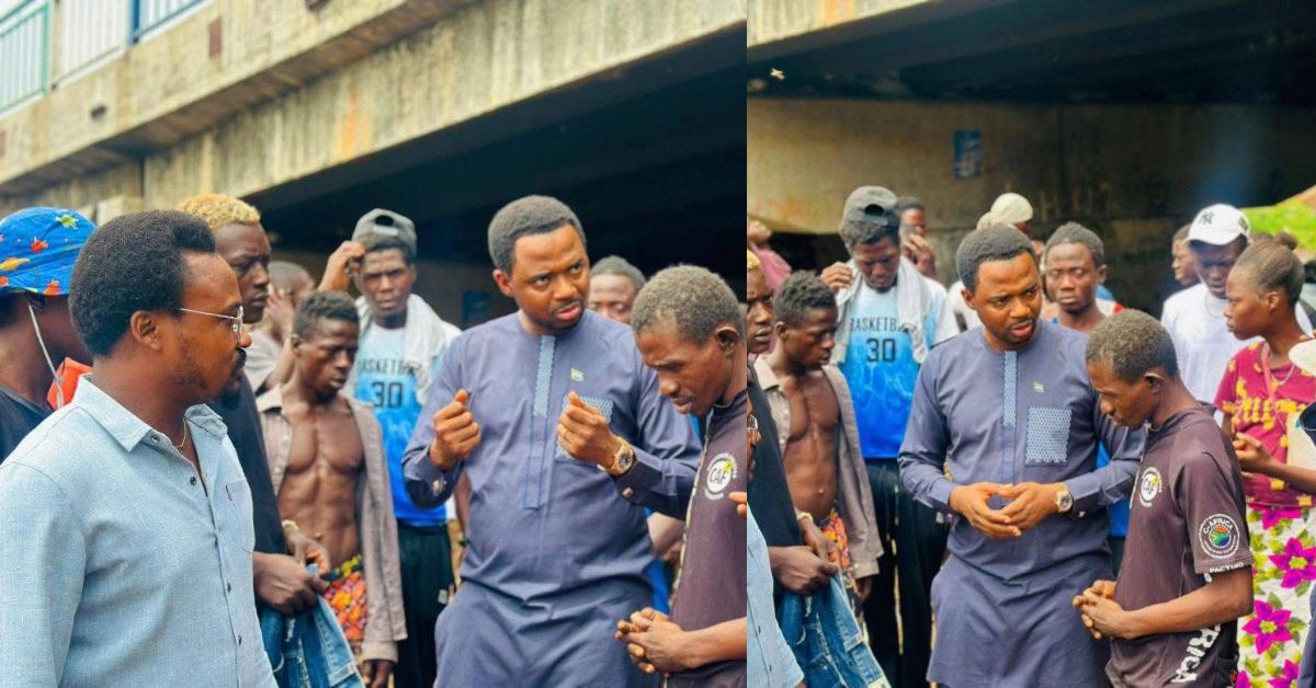 Youth Minister Ibrahim Sankoh Visits Vulnerable Youths at Juba Bridge