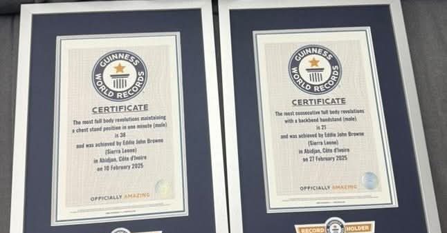Sierra Leonean Gymnast “Eddie Flexible” Breaks Two Guinness World Records